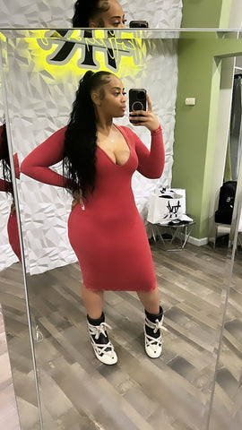 Red Velvet Dress